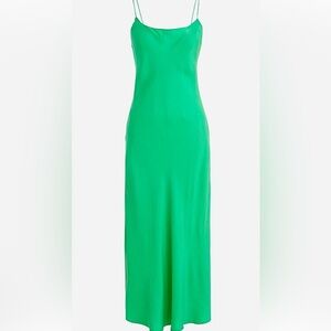 J. Crew Green Slip Dress Size 12P. New with tags.